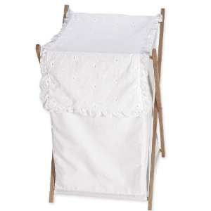  White Eyelet Baby and Kids Clothes Laundry Hamper by JoJo 