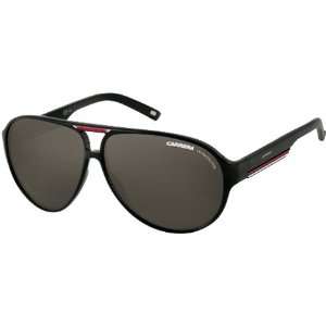 Carrera 12/S Mens Aviator Full Rim Sports Sunglasses   Shiny Black 