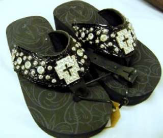Kids Bling Rhinestone Jewel Sandals Flip Flops size S L  