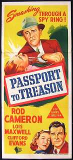 PASSPORT TO TREASON 55 Film Noir Daybill poster  