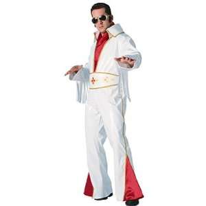    Elvis Presley White Vinyl Rock Star Costume M, L Toys & Games