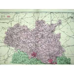 Map Shropshire England Shrewsbury Ellesmere Drayton