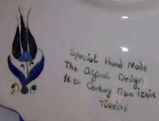 12 Hand painted Turkish/Ottoman China/Ceramic Plate  