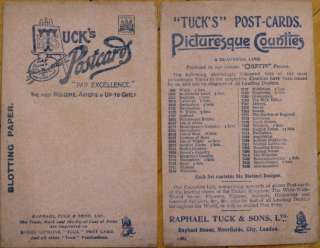 1910 Postcard Size Advertising Blotter Raphael Tuck Co.  