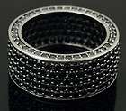   Rhodium Plated Micropave Bling Hip Hop Iced Out Band Ring Size 7 12