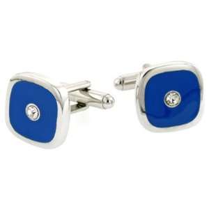   blue enamel and central crystal accent with presentation box Jewelry