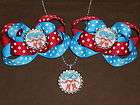 Dr. Suess Thing 1 and Thing 2 red and blue Bottlecap Hairbow 