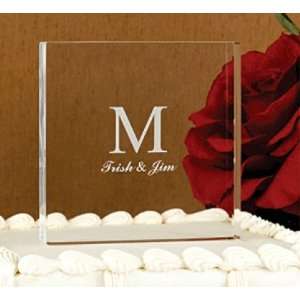  Personalized Square Initial Cake Topper