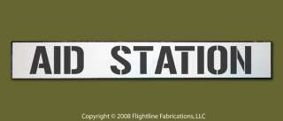 AID STATION Military Army Navy Marine Wooden Door Sign  