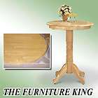 NATURAL FINISH WOOD BISTRO BAR PUB PEDESTAL DINING TABLE BREAKFAST 