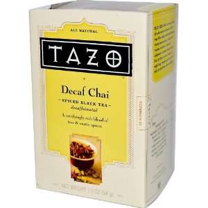 Decaf Chia, Spiced Black Tea, Decaffeinated, 20 Filterbags, 1.9 oz (54