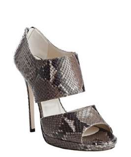 Jimmy Choo grey snake print leather Private sandals   up to 