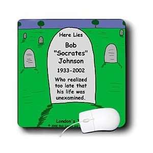   Funny Cartoons   Unexamined Life Tombstone   Mouse Pads Electronics