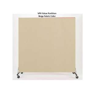  VP6 Portable Partition, 6 high x 6 long, Beige Fabric 