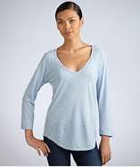 IRO heather blue cotton wool long sleeve t shirt style# 320035201