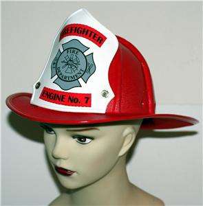FIRE CHIEF Firefighter FIREMAN Unisex Costume HELMET HEADWEAR HAT 