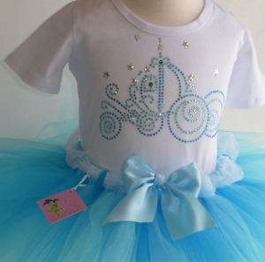 3T 4T Cinderella Disney costume tutu rhinestone t shirt  