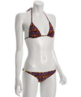 Prada violet heart halter string bikini  