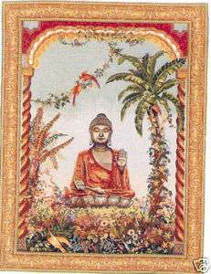 45x35 BUDDHA Asian Oriental Art Tapestry Wall Hanging  