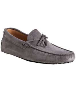 Tods grey suede New Gommini driving loafers  