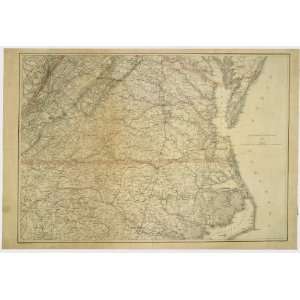 Civil War Map Southern Virginia and northern North Carolina / U.S 