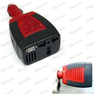 75W 12V DC To 220V AC Power Inverter Car Adapter w/ USB  