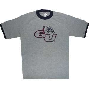  Gonzaga University Bulldogs Gray Ringer Shirt