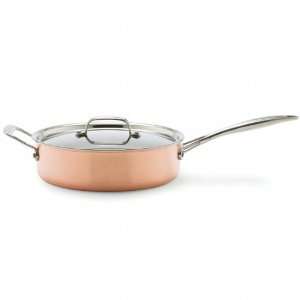 cooks Copper Tri ply Covered Saute Pans