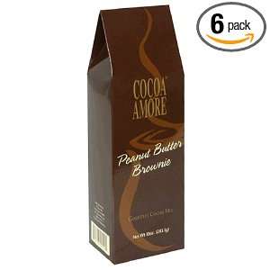 Coffee Masters Cocoa Amore, Peanut Butter Brownie, 10 Ounce Box, (Pack 