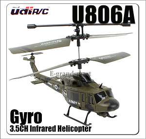 U806A 3.5CH Military Infrared Mini RC Helicopter Gyro  