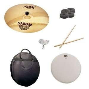  Sabian 20 Inch AAX Stage Ride Pack with Cymbal Bag, Snare 