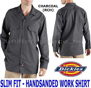 Dickies shirts LONG SLEEVE Work Shirt HANDSANDED WL475 M L XL 2XL 