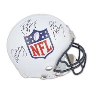  Archie, Peyton and Eli Manning Autographed Pro Line Helmet 