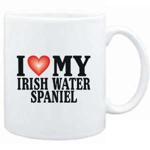 Mug White  I LOVE Irish Water Spaniel  Dogs