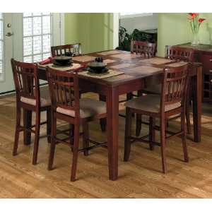 Amaretto Finished Counter Height 7 Piece Dining Set 