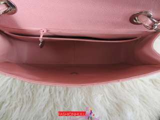 Authentic & Rare CHANEL Caviar Classic Pink Jumbo Flap Handbag 