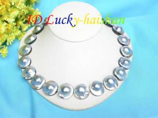AAA 22mm South Sea light Gray Mabe Pearls necklace 19  