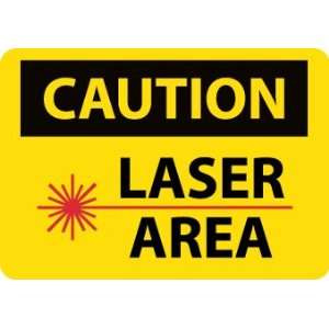 Caution, Laser Area, Graphic, 10X14, Adhesive Vinyl  