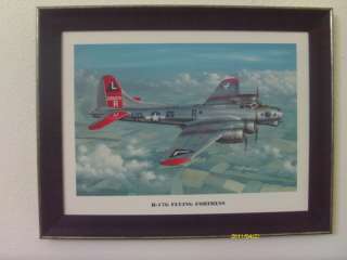 NEW B 17 WWII MILITARY BOMBER AIRCRAFT FRAMED PRINT  
