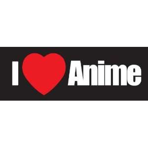  I Heart Anime Sticker Decal. White and Red Everything 