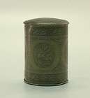 Antique hand crafted pewter tea caddy  18th   19th century 