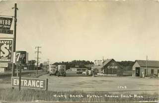 Cannon Falls MN Truck Stop Food Gas Cars RPPC Postcard  