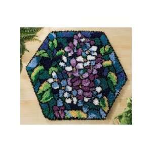    Craftways Lily Stained Glass Rug Latch Hook Kit