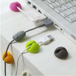 Computer USB Cable Drop Cord Wire Clip Line Holder  