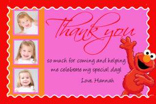 Red & White Elmo & Sesame Street Thank You Cards  