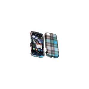  Lg Sentio GS505 Crystal Blue Checker Cell Phone Snap on Cover 