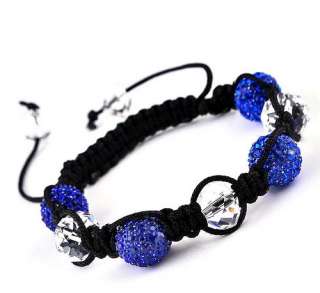 DIY Charms Bangle 13pcs Disco Crystal Ball Beads bracelet Xmas 12mm 