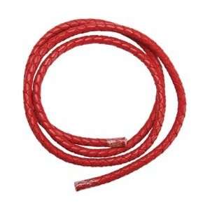  Silver Creek Round Braided Leather 5mm 40/Pkg Red RBL0501 