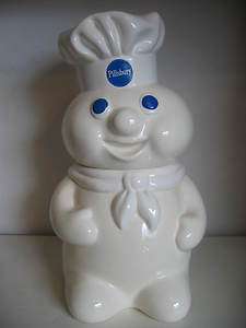 THE PILLSBURY DOUGH BOY Vintage Ceramic Cookie Jar Pottery 1988 GREAT 