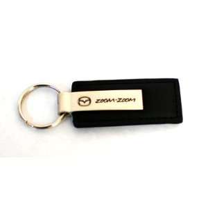   Zoom Black Leather Official Licensed Keychain Key Fob Ring Automotive